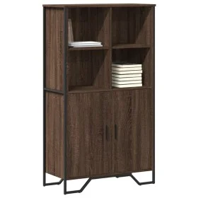 Hoher Schrank aus braunem Eichen-Ingenieurholz, 79,5x35,5x137,5 cm. von , Sideboards - Ref: Foro24-3295311, Preis: 119,10 €, ...