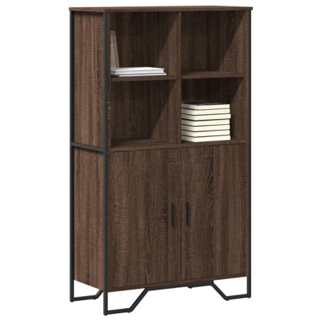 Hoher Schrank aus braunem Eichen-Ingenieurholz, 79,5x35,5x137,5 cm. von , Sideboards - Ref: Foro24-3295311, Preis: 120,58 €, ...