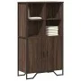 Aparador alto madera ingeniería marrón roble 79,5x35,5x137,5 cm de , Aparadores - Ref: Foro24-3295311, Precio: 119,10 €, Desc...