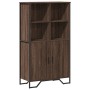 Tall brown oak veneer wooden sideboard 79.5x35.5x137.5 cm by , Sideboards - Ref: Foro24-3295311, Price: 120,58 €, Discount: %