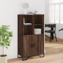 Hoher Schrank aus braunem Eichen-Ingenieurholz, 79,5x35,5x137,5 cm. von , Sideboards - Ref: Foro24-3295311, Preis: 120,58 €, ...