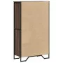 Tall brown oak veneer wooden sideboard 79.5x35.5x137.5 cm by , Sideboards - Ref: Foro24-3295311, Price: 119,10 €, Discount: %