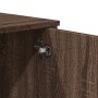 Hoher Schrank aus braunem Eichen-Ingenieurholz, 79,5x35,5x137,5 cm. von , Sideboards - Ref: Foro24-3295311, Preis: 120,58 €, ...