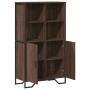 Hoher Schrank aus braunem Eichen-Ingenieurholz, 79,5x35,5x137,5 cm. von , Sideboards - Ref: Foro24-3295311, Preis: 120,58 €, ...