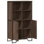 Tall brown oak veneer wooden sideboard 79.5x35.5x137.5 cm by , Sideboards - Ref: Foro24-3295311, Price: 119,10 €, Discount: %