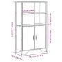 Aparador alto madera ingeniería marrón roble 79,5x35,5x137,5 cm de , Aparadores - Ref: Foro24-3295311, Precio: 119,10 €, Desc...