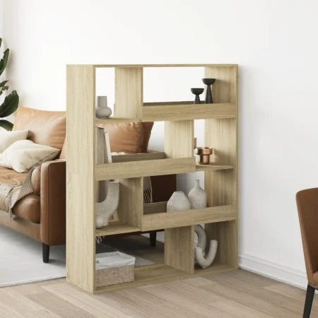 Engineered wood bookshelf in Sonoma oak, 100x33x125.5 cm by , Bookcases and shelves - Ref: Foro24-3309332, Price: 97,53 €, Di...