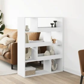 Room divider in white engineered wood 100x33x125.5 cm by , Bookcases and shelves - Ref: Foro24-3309483, Price: 100,12 €, Disc...