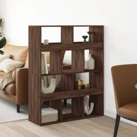 Separador de ambientes madera marrón roble 100x33x125,5 cm de , Librerías y estanterías - Ref: Foro24-3309525, Precio: 97,95 ...