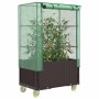 Raised bed with greenhouse cover in rattan look 80x50x182 cm by , Pots and planters - Ref: Foro24-4015808, Price: 146,70 €, D...