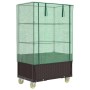 Hochbeet mit Gewächshausabdeckung im Rattan-Look, 80x50x182 cm. von , Töpfe und Pflanzgefäße - Ref: Foro24-4015808, Preis: 14...