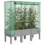 Hochbeet mit Gewächshausabdeckung im Rattan-Look, 120x40x140 cm. von , Töpfe und Pflanzgefäße - Ref: Foro24-4015862, Preis: 1...