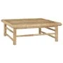 3-teiliges Gartenmöbel-Set aus Bambus mit cremeweißen Kissen. von vidaXL, Modulare Sofas für den Außenbereich - Ref: Foro24-3...