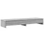 Monitor stand with Sonoma gray wood drawers 100x27x15 cm by , Computer bases and risers - Ref: Foro24-854675, Price: 43,77 €,...