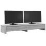 Monitor stand with Sonoma gray wood drawers 100x27x15 cm by , Computer bases and risers - Ref: Foro24-854675, Price: 43,77 €,...