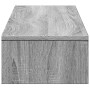 Monitor stand with Sonoma gray wood drawers 100x27x15 cm by , Computer bases and risers - Ref: Foro24-854675, Price: 44,93 €,...