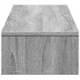 Monitor stand with Sonoma gray wood drawers 100x27x15 cm by , Computer bases and risers - Ref: Foro24-854675, Price: 43,77 €,...