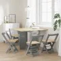 Folding butterfly dining set 5 pieces Crown gray pine wood by , Furniture sets for kitchens and dining rooms - Ref: Foro24-32...