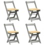 Folding butterfly dining set 5 pieces Crown gray pine wood by , Furniture sets for kitchens and dining rooms - Ref: Foro24-32...