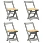 Folding butterfly dining set 5 pieces Crown gray pine wood by , Furniture sets for kitchens and dining rooms - Ref: Foro24-32...