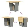 Folding butterfly dining set 5 pieces Crown gray pine wood by , Furniture sets for kitchens and dining rooms - Ref: Foro24-32...