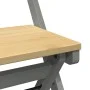 Folding butterfly dining set 5 pieces Crown gray pine wood by , Furniture sets for kitchens and dining rooms - Ref: Foro24-32...