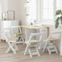 Folding dining chairs 4 pcs Crown white pine wood by , Folding stools and chairs - Ref: Foro24-4013436, Price: 165,01 €, Disc...