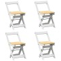 Faltbare Esszimmerstühle, 4 Stück, Krone aus weißem Kiefernholz. von , Klapphocker und Stühle - Ref: Foro24-4013436, Preis: 1...