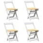Folding dining chairs 4 pcs Crown white pine wood by , Folding stools and chairs - Ref: Foro24-4013436, Price: 165,01 €, Disc...
