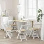 Folding dining chairs 4 pcs Crown white pine wood by , Folding stools and chairs - Ref: Foro24-4013436, Price: 165,01 €, Disc...