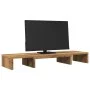 Adjustable oak artisan screen riser support 80x24x10.5cm by , Computer bases and risers - Ref: Foro24-854642, Price: 33,89 €,...
