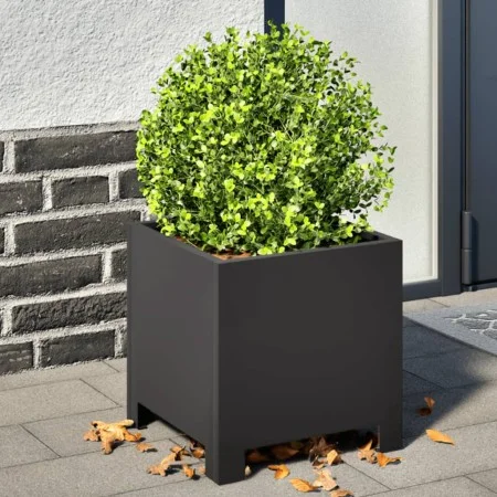 Schwarzer Stahl-Pflanzkübel 30x30x30 cm von , Töpfe und Pflanzgefäße - Ref: Foro24-851185, Preis: 36,58 €, Rabatt: %