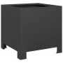 Schwarzer Stahl-Pflanzkübel 30x30x30 cm von , Töpfe und Pflanzgefäße - Ref: Foro24-851185, Preis: 36,58 €, Rabatt: %