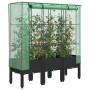 Raised bed with greenhouse cover in rattan appearance 120x40x140 cm by , Pots and planters - Ref: Foro24-4015820, Price: 107,...