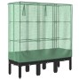 Raised bed with greenhouse cover in rattan appearance 120x40x140 cm by , Pots and planters - Ref: Foro24-4015820, Price: 107,...