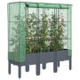 Raised bed with greenhouse cover in rattan appearance 120x40x140 cm by , Pots and planters - Ref: Foro24-4015834, Price: 107,...