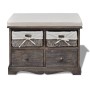 Paulownia-Holz-Aufbewahrungsbank in Braun 62x33x42 cm von , Bänke für Hallen und Lager - Ref: Foro24-240791, Preis: 107,02 €,...