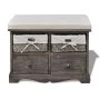 Paulownia wood storage bench in brown 62x33x42 cm by , Benches for halls and storage - Ref: Foro24-240791, Price: 105,56 €, D...