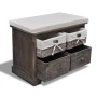 Paulownia wood storage bench in brown 62x33x42 cm by , Benches for halls and storage - Ref: Foro24-240791, Price: 107,02 €, D...