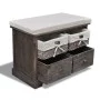 Paulownia wood storage bench in brown 62x33x42 cm by , Benches for halls and storage - Ref: Foro24-240791, Price: 105,56 €, D...