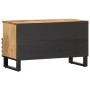 Solid rough mango wood TV stand 80x34x46 cm by , CD and DVD storage - Ref: Foro24-377519, Price: 65,75 €, Discount: %