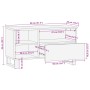 Solid rough mango wood TV stand 80x34x46 cm by , CD and DVD storage - Ref: Foro24-377519, Price: 65,75 €, Discount: %
