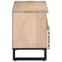 Solid mango wood TV stand 100x34x46 cm by , CD and DVD storage - Ref: Foro24-377527, Price: 83,68 €, Discount: %