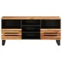 Massives TV-Möbel aus Akazienholz, 100x34x46 cm. von , CD- und DVD-Speicher - Ref: Foro24-377525, Preis: 85,10 €, Rabatt: %
