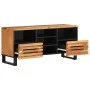 Mueble de TV madera maciza de acacia 100x34x46 cm de , Almacenamiento para CD y DVD - Ref: Foro24-377525, Precio: 84,34 €, De...