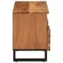 Mueble de TV madera maciza de acacia 100x34x46 cm de , Almacenamiento para CD y DVD - Ref: Foro24-377525, Precio: 84,34 €, De...