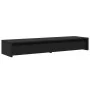 Monitor stand and black engineering wood drawers 100x27x15 cm by , Computer bases and risers - Ref: Foro24-854671, Price: 61,...