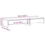 Monitor stand and black engineering wood drawers 100x27x15 cm by , Computer bases and risers - Ref: Foro24-854671, Price: 61,...