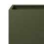 Olive green steel planter 40x40x40 cm by , Pots and planters - Ref: Foro24-851205, Price: 51,64 €, Discount: %