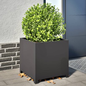 Black steel planter 50x50x50 cm by , Pots and planters - Ref: Foro24-851213, Price: 73,39 €, Discount: %